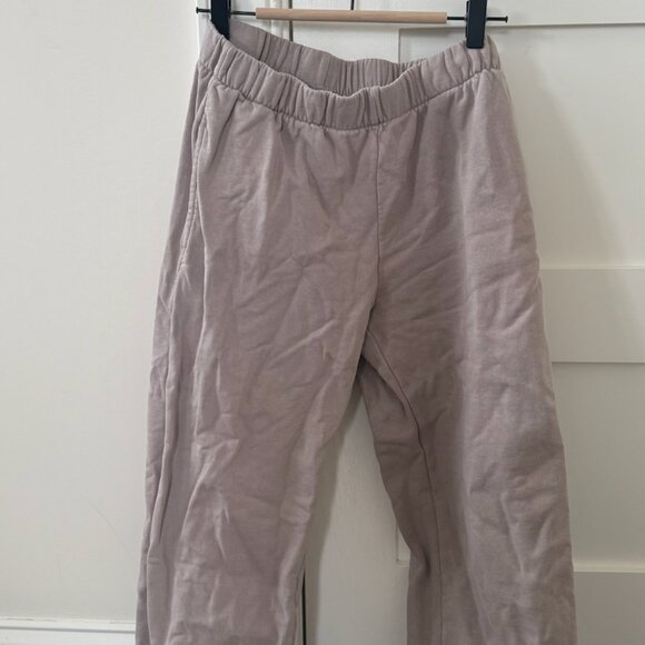 Brandy Melville Pants - John Galt Light Taupe Jogger Sweatpants Fleece Lined